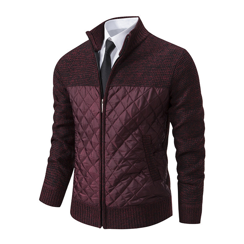 Herren gesteppte Freizeitjacke mit hochschließendem Kragen und praktischen Taschen EB
