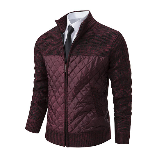 Herren gesteppte Freizeitjacke mit hochschließendem Kragen und praktischen Taschen EB