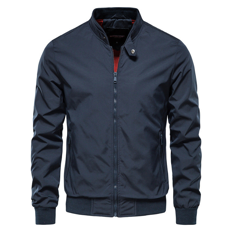 Herren leichte Flugjacke mit praktischen Taschen und Reißverschluss EB