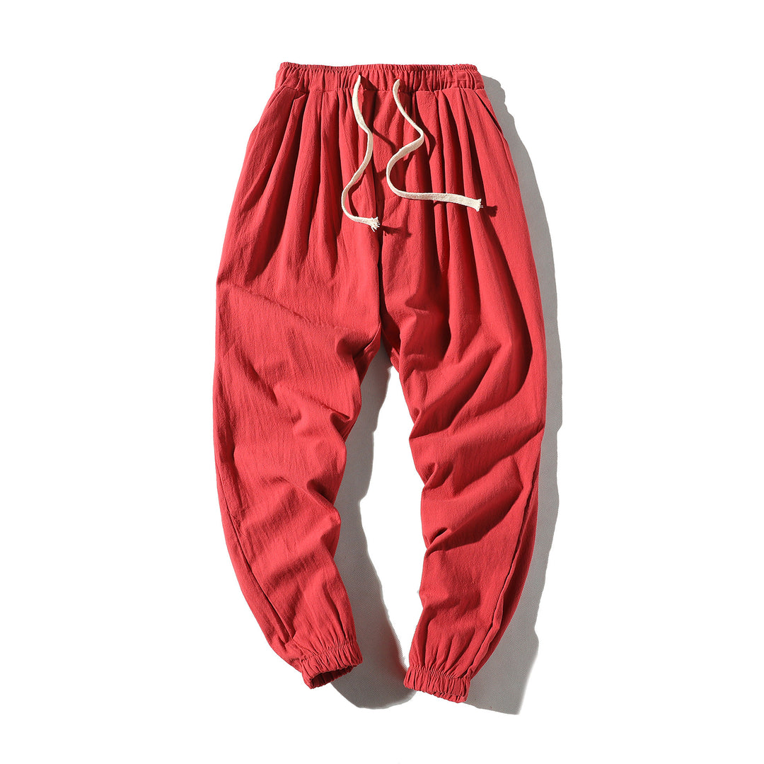 Herren nan lockere Jogginghose mit elastischem Bund, Kordelzug, Seitentaschen und elastischen Bündchen EB