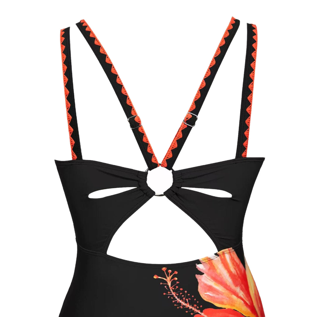 Damen Eleganter Einteiler mit floralen Akzenten EB