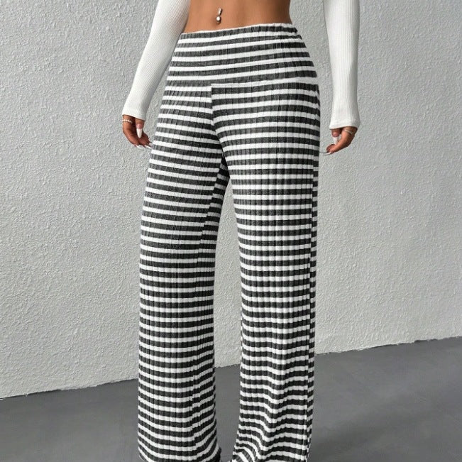 Damen weite Streifenhose EB