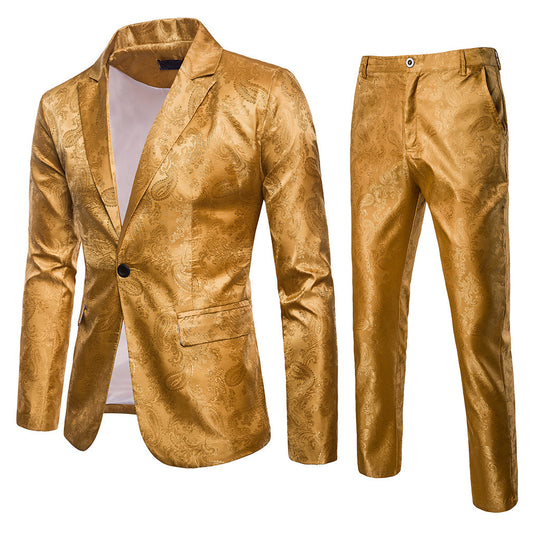 Herren elegantes Anzug-Set mit feinem Paisleymuster EB