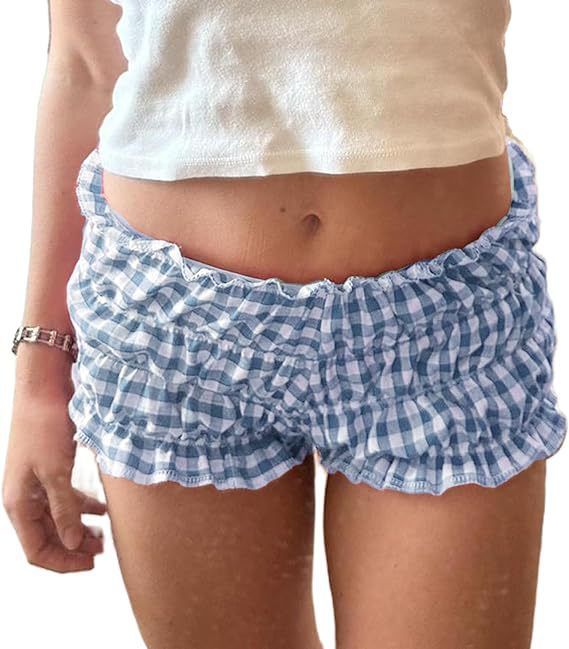 Damen Luftige Shorts mit Gingham-Muster EB