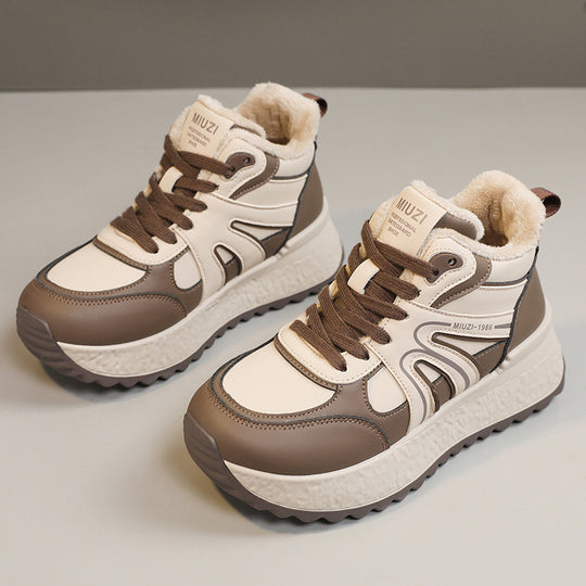 Damen Hochwertige Trend-Sneaker mit warmem Innenfutter und rutschfester Sohle EB
