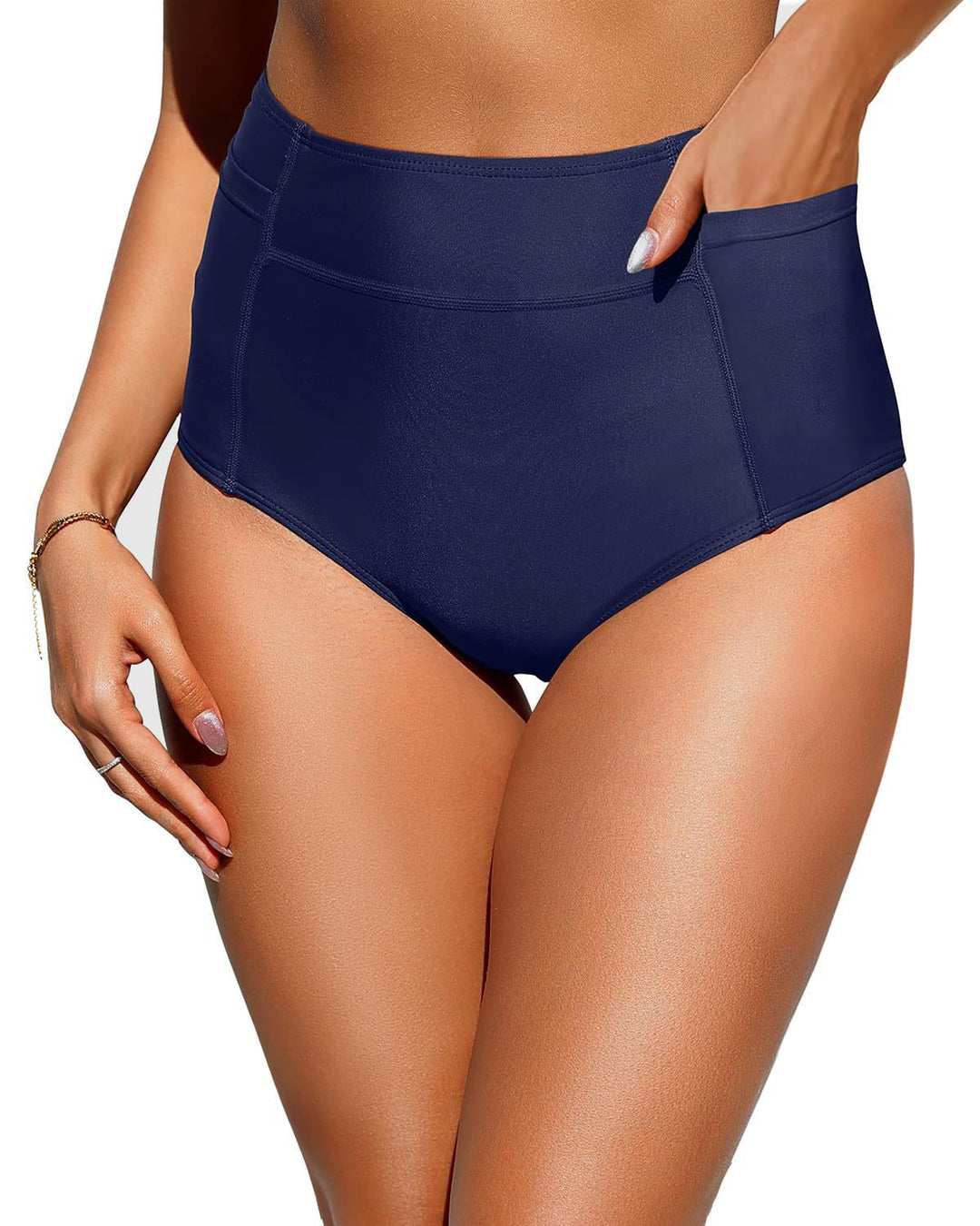Damen Hochtaillierte Badeshorts EB