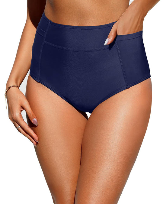 Damen Hochtaillierte Badeshorts EB