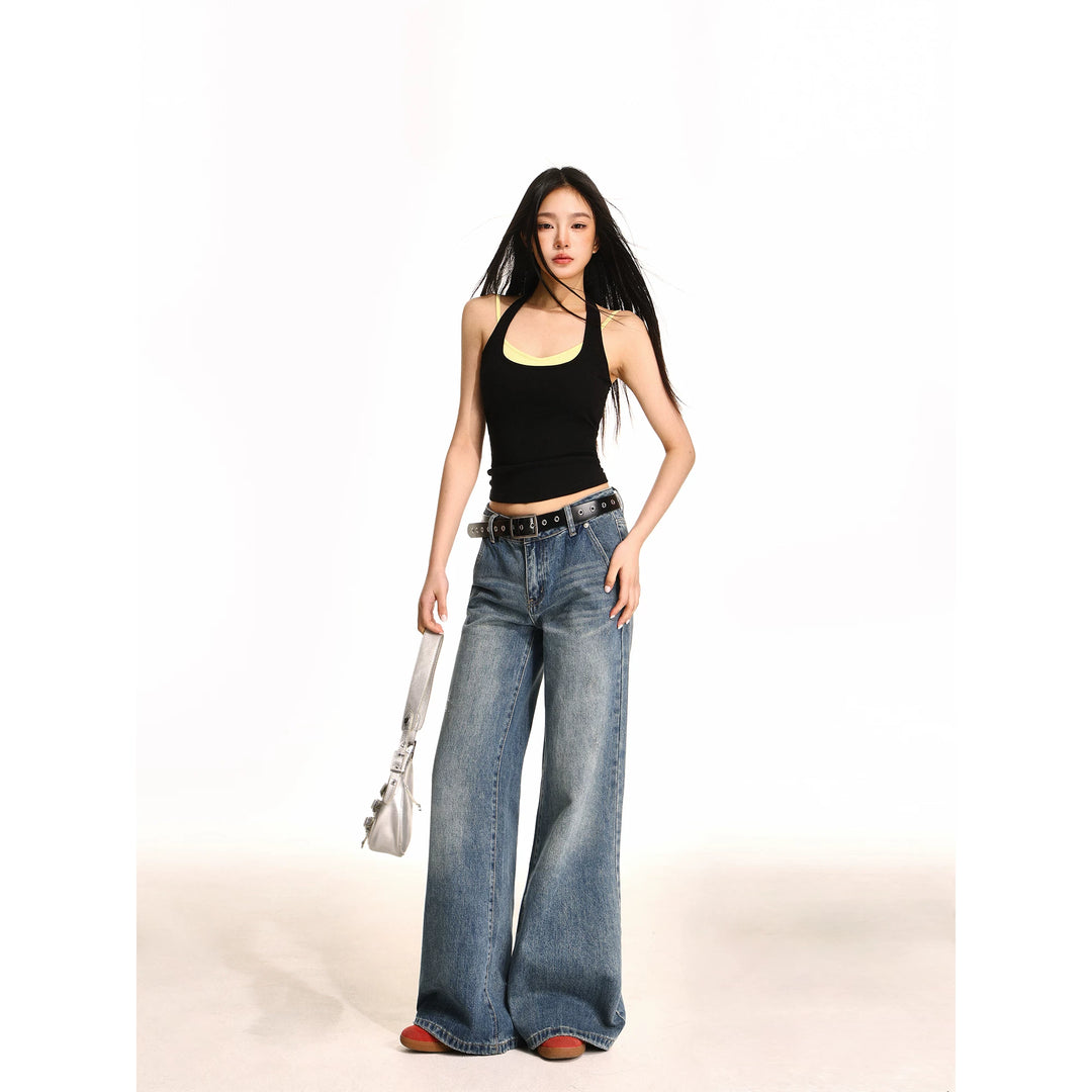 Damen nan doppellagiges formgebendes Neckholder-Oberteil mit integriertem Unterbustier und feiner Rippstruktur EB