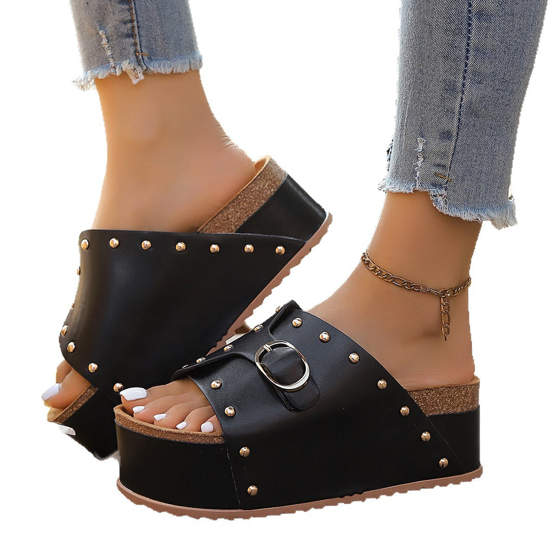Damen Komfortable Plateau-Sandalen EB