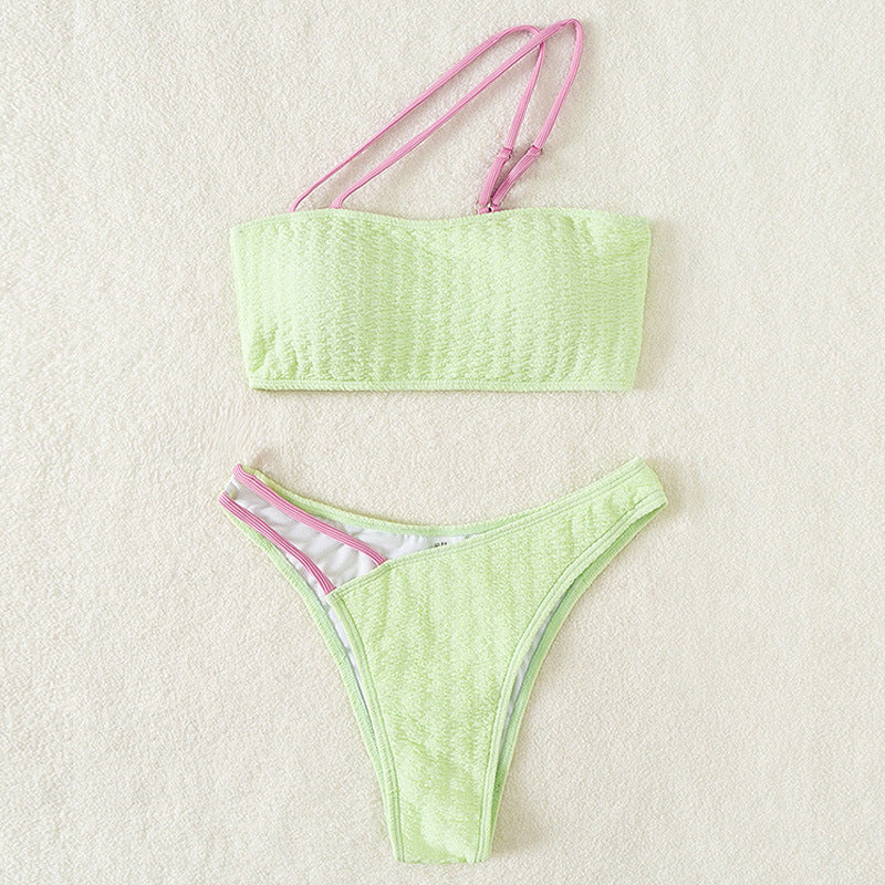 Damen Bikini-Set mit verspieltem Wickeldesign und elastischen Details EB