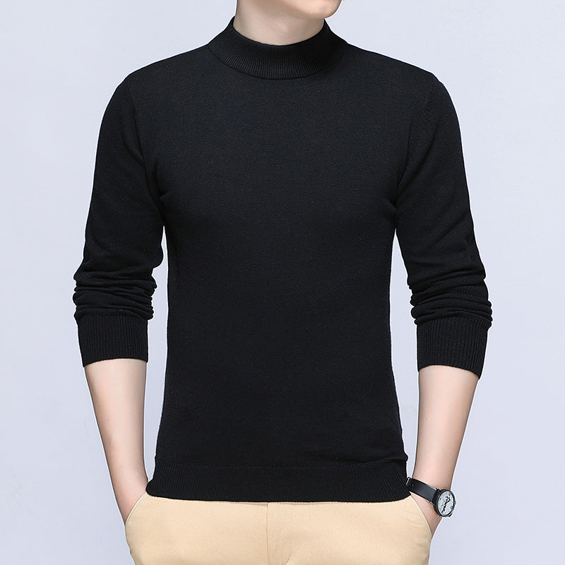 Herren stilvoller Rollkragenpullover aus weichem Baumwollmix EB
