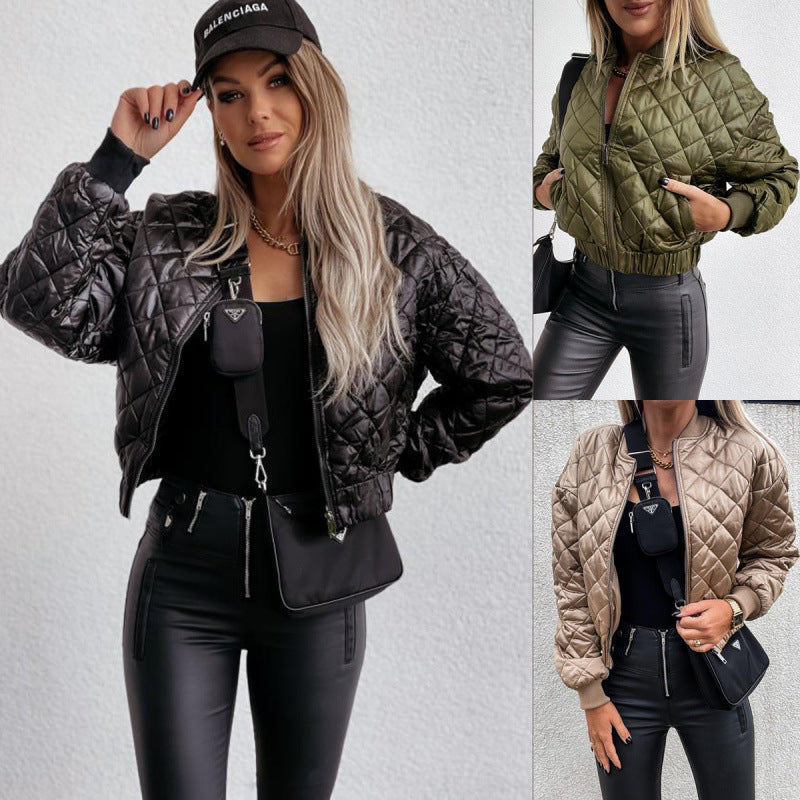 Damen Steppjacke mit elastischem Bund und praktischen Taschen EB