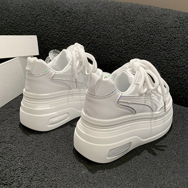 Damen modische Plateau-Sneaker mit atmungsaktiver Sohle und schickem Design EB