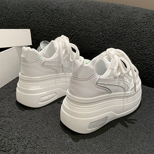 Damen modische Plateau-Sneaker mit atmungsaktiver Sohle und schickem Design EB