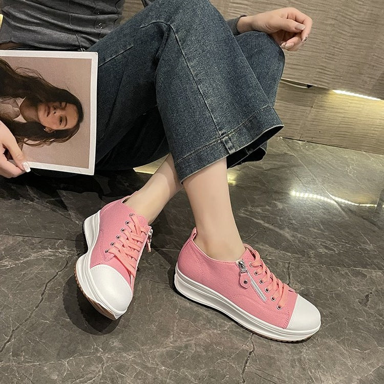 Damen modische Sneakers mit praktischem Reißverschluss und atmungsaktivem Obermaterial EB