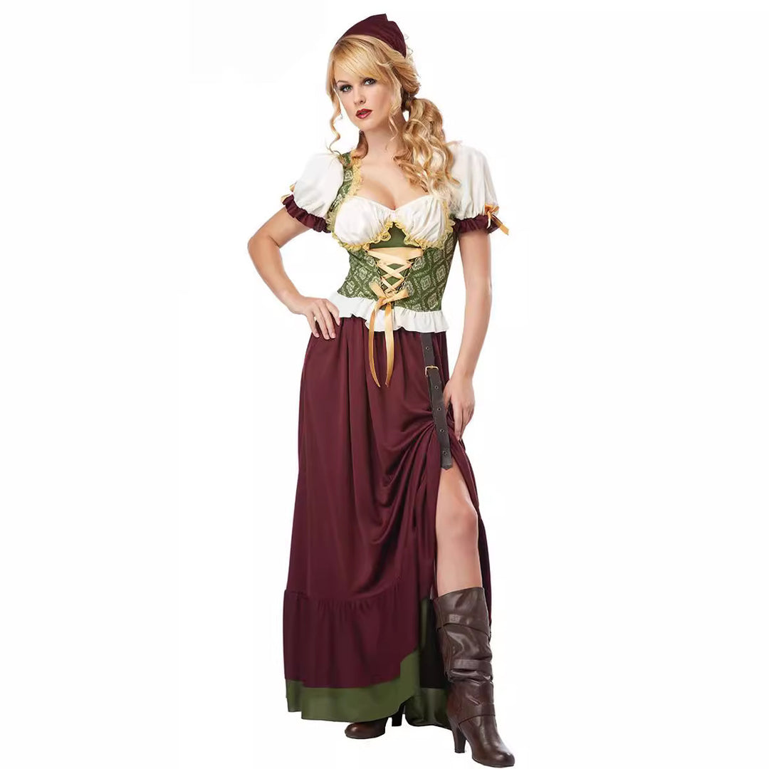 Damen Trachtenkleid mit elegantem Oberteil und verspielter Schnürung EB