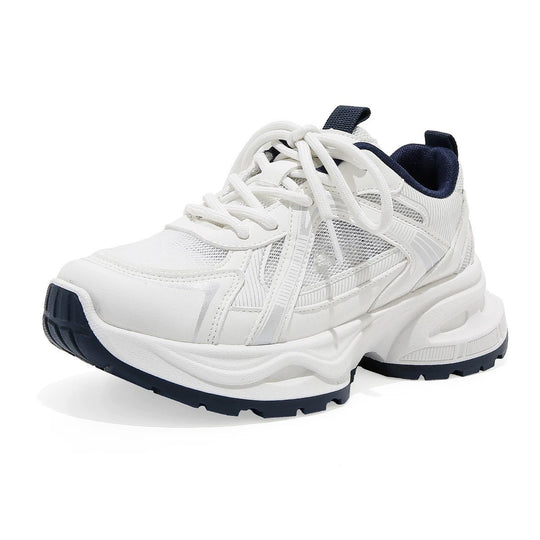 Damen Retro-Chunky-Sneaker mit extraweicher Keil-Plateau-Sohle und gepolstertem Komfortkragen EB