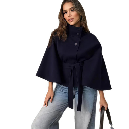 Damen elegante und vielseitige Cape-Jacke EB