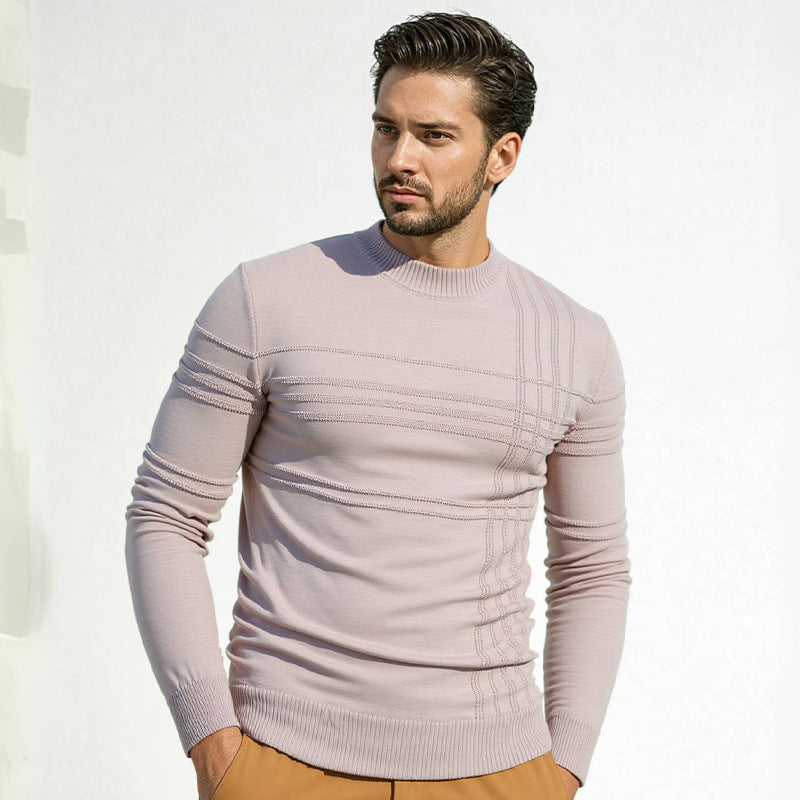 Herren modischer Strickpullover mit strukturiertem Design EB