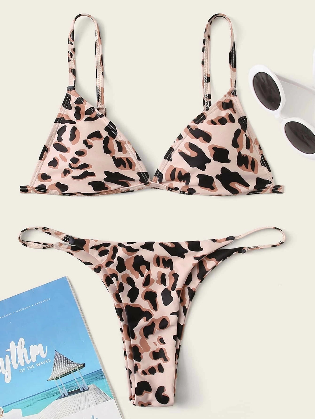 Damen Triangel-Bikini mit aufregendem Leoparden-Design EB