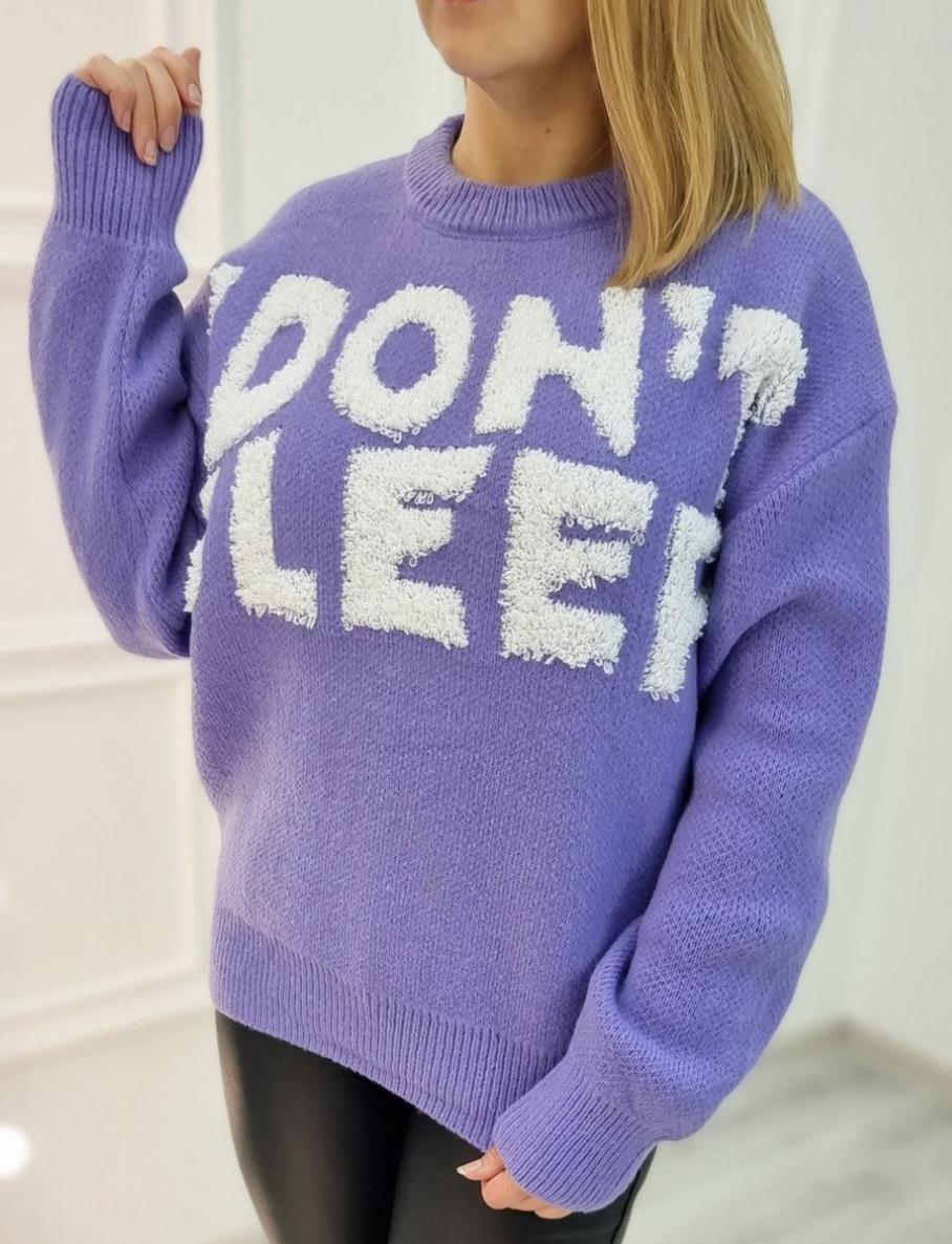 Damen Kuscheliger Statement-Pullover mit Motiv EB