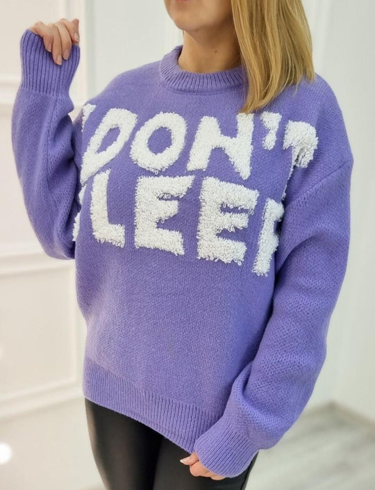 Damen Kuscheliger Statement-Pullover mit Motiv EB