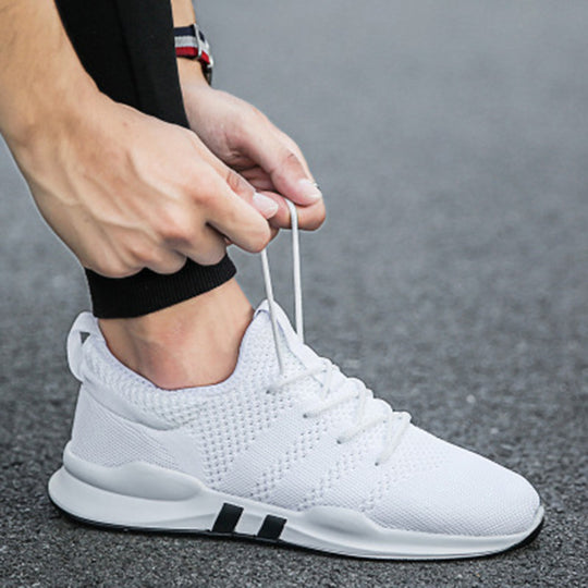 Damen Sportliche Leichtgewicht Sneakers mit atmungsaktiver Strickoberfläche EB