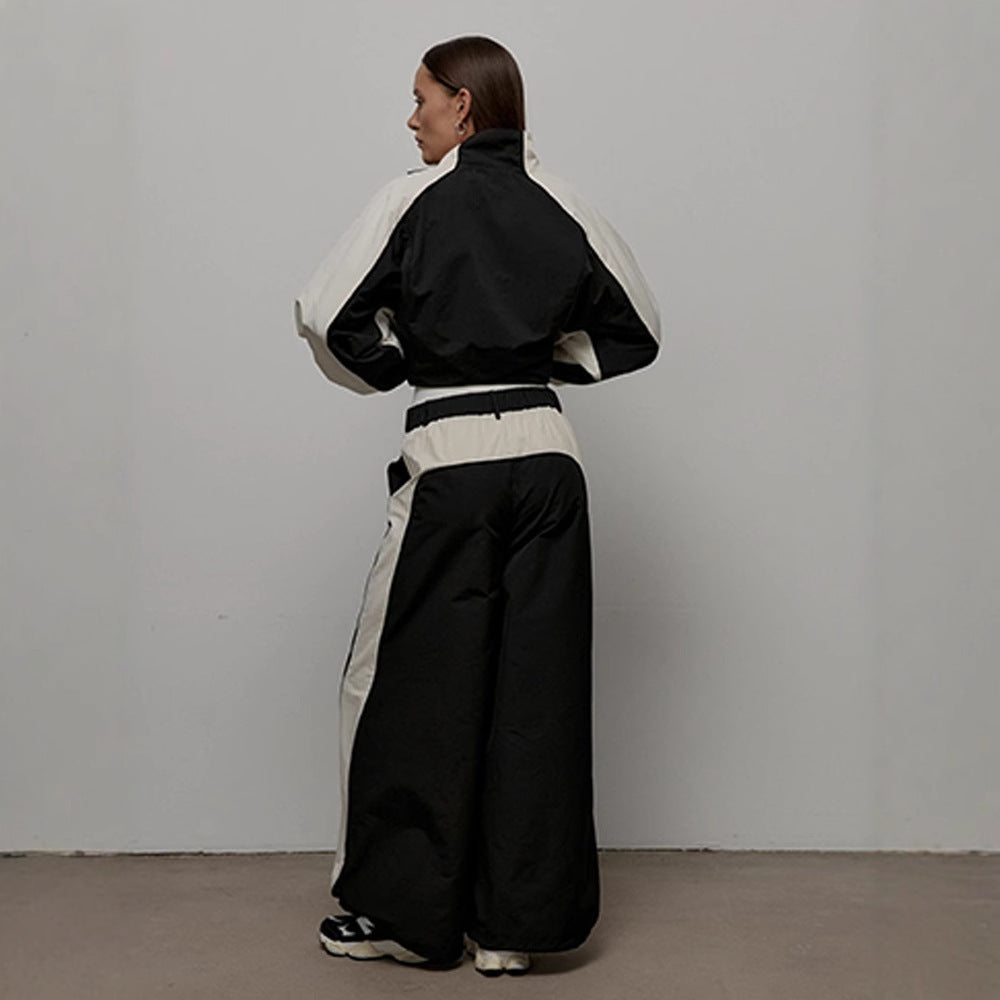 Damen nan sportive Oversize-Trackjacke mit hohem Stehkragen und Raglanärmeln EB