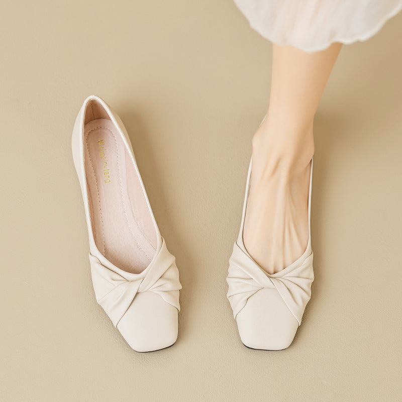 Damen Ballerinas mit elegantem Knotendesign und bequemer Sohle EB