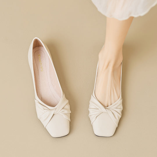 Damen Ballerinas mit elegantem Knotendesign und bequemer Sohle EB