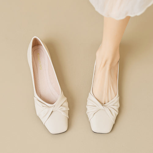 Damen Ballerinas mit elegantem Knotendesign und bequemer Sohle EB
