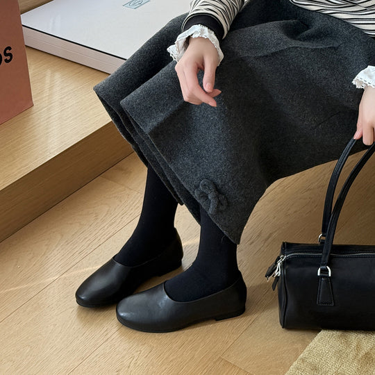 Damen Komfortable Slippers aus hochwertigem Leder mit atmungsaktiver Innensohle EB