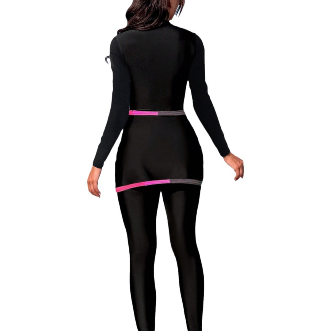Damen modischer Longsleeve Badeanzug EB