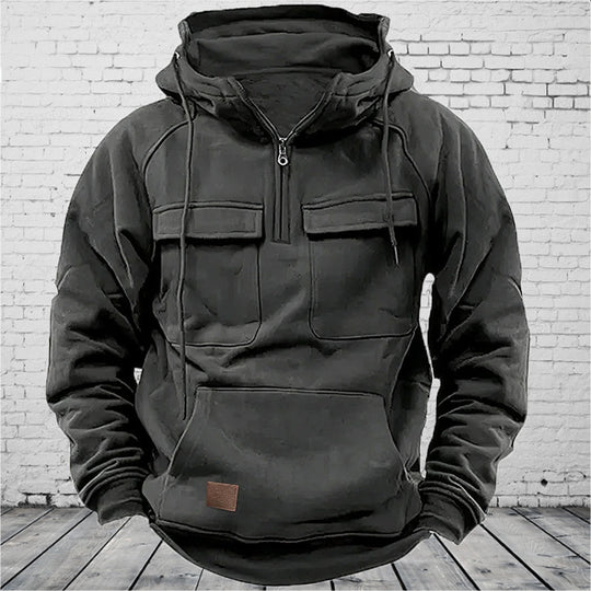 Herren Funktionales Kapuzenpullover mit praktischen Taschen EB