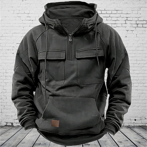 Herren Funktionales Kapuzenpullover mit praktischen Taschen EB