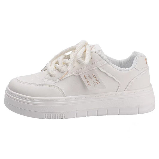 Damen Sportliche Plateau-Sneaker im minimalistischen Design EB