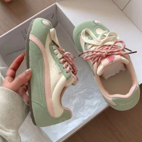 Damen Sportliche Sneakers mit verspieltem Obstmotiv EB