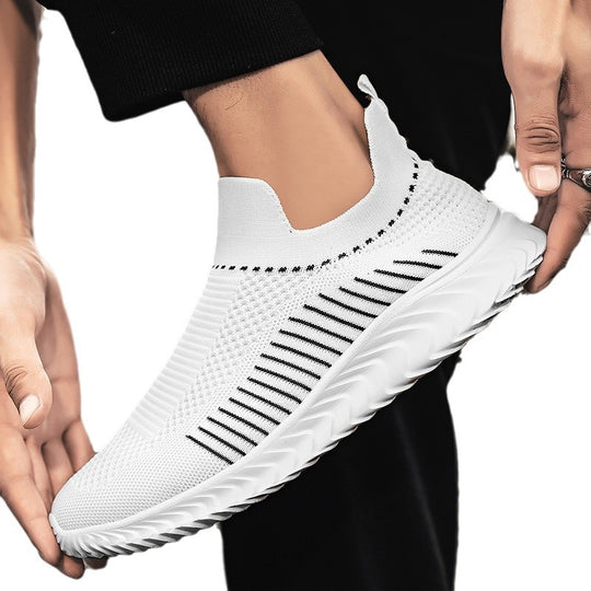 Damen Atmungsaktive Slip-On Sneakers mit elastischem Obermaterial und flexiblem Knöchelschutz EB