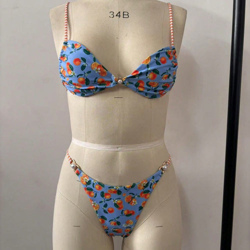 Damen Bikini mit verspieltem Obstmotiv EB