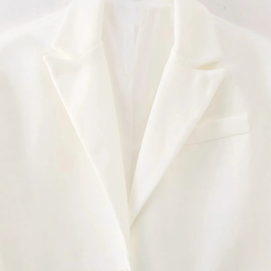 Damen elegante Longjacke mit fransigen Details EB