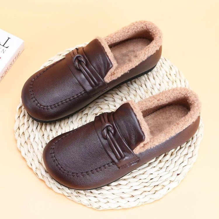 Damen warme Pantoffeln mit bequemen Fleece-Futter und rutschfester Sohle EB