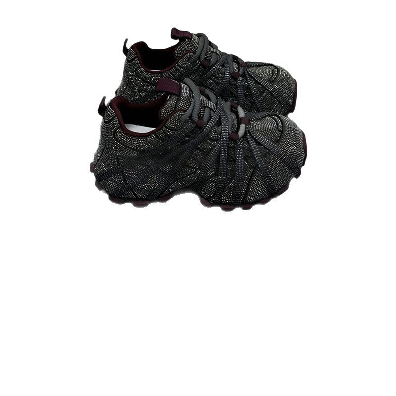 Damen modische Sneaker mit elegantem Strassdesign EB