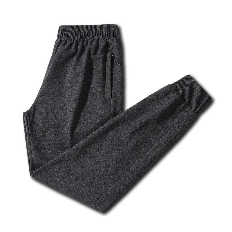 Herren Slim-Fit Trackhose mit seitlichen Kontraststreifen, Reißverschlusstaschen und elastischem Bund EB