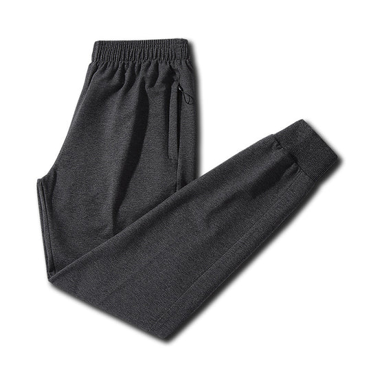 Herren Slim-Fit Trackhose mit seitlichen Kontraststreifen, Reißverschlusstaschen und elastischem Bund EB