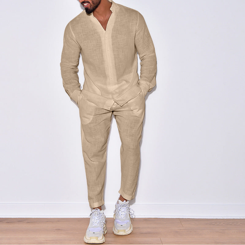 Herren Leinenanzug mit modernem Schnitt und lässigem Look EB