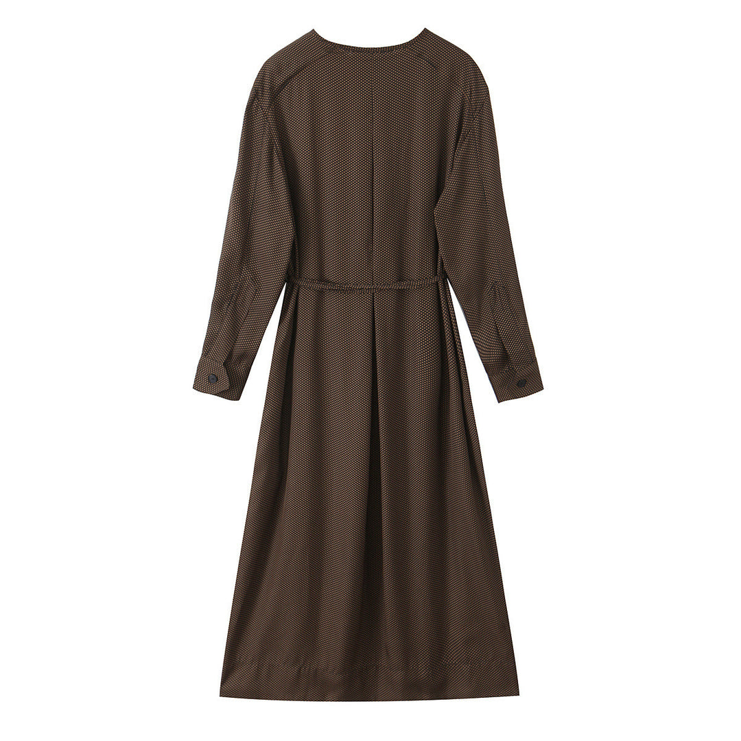 Damen Midikleid mit Knopfleiste und taillierbarem Gürtel EB