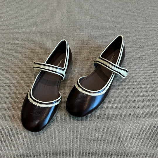 Damen Ballerinas mit modischen Riemchen EB