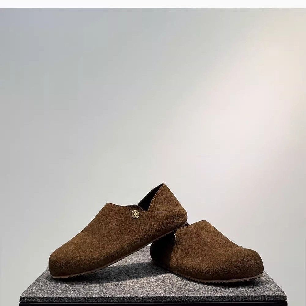 Damen Bequeme Clogs aus hochwertigem Wildleder EB