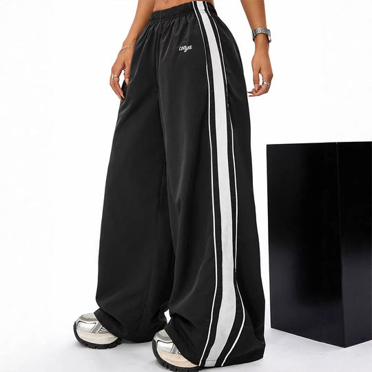 Damen Sportliche Freizeithose mit elastischem Bund und weitem Bein EB