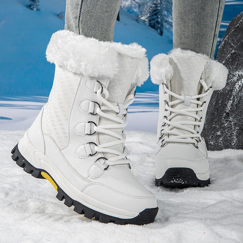 Damen isolierte Winterstiefel mit rutschfester Sohle und weichem Innenfutter EB